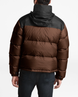 Men’s Brown Puffer Jacket Back