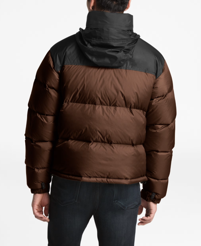 Men’s Brown Puffer Jacket Back