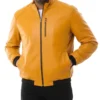 Men's Como Yellow Leather Jacket - Trendy Leather Jackets