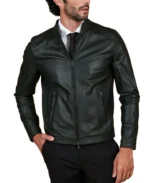 Men's Dark Green Natural Leather Jacket - Trendy Leather Jackets