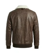 Men's Distressed Brown Aviator Leather Jacket Back - Trendy Leather Jackets