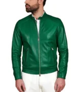 Men's Green Natural Leather Jacket - Trendy Leather Jackets