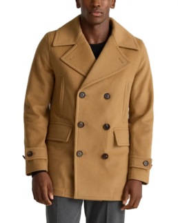Men's Italian Wool Peacoat - Trendy Leather Jackets