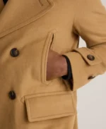Men's Italian Wool Peacoat Closeup - Trendy Leather Jackets