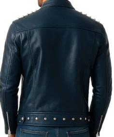 Shop The Men's Jaxon Navy Leather Jacket - Trendy Leather Jackets
