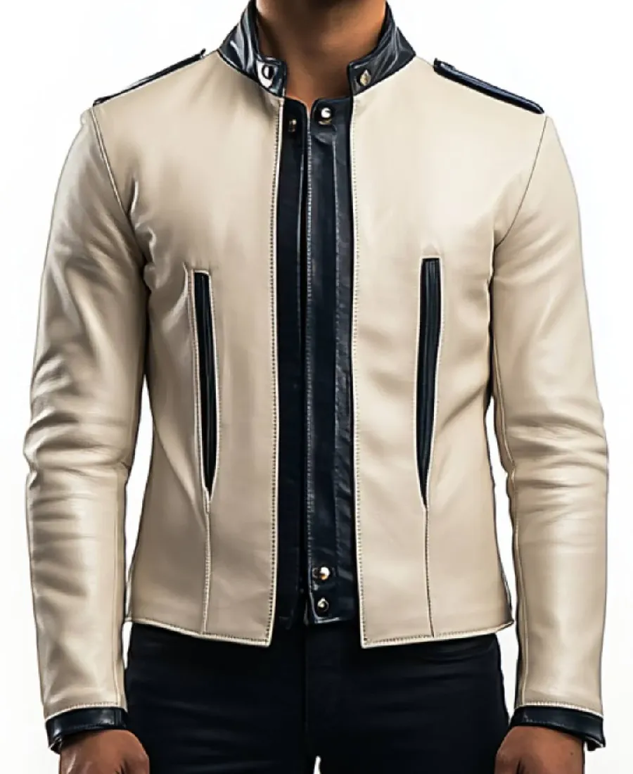 Men'S Jesse White Leather Jacket Men'S Jesse White Leather Jacket - Trendy Leather Jackets