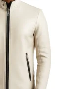 Men's Logan Off White Leather Jacket Side - Trendy Leather Jackets