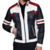 Men's Multicolor Motorcycle Leather Jacket - Trendy Leather Jackets