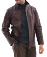 Men's Nero Coffee Brown Leather Jacket - Trendy Leather Jackets