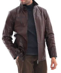 Men's Nero Coffee Brown Leather Jacket - Trendy Leather Jackets