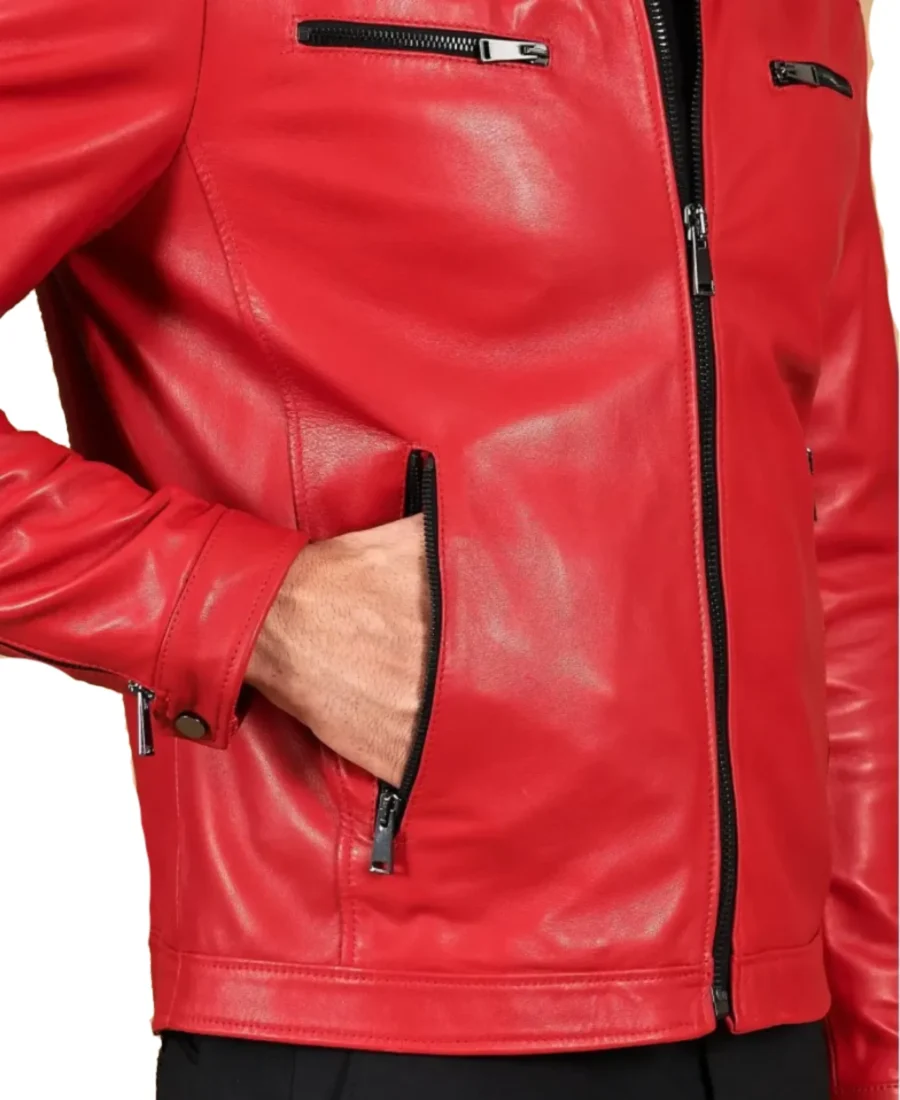 Men'S Red Nappa Leather Jacket 12 Men'S Red Nappa Leather Jacket Pocket - Trendy Leather Jackets