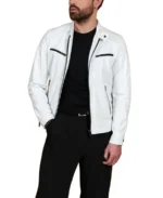 Men's Red Nappa Leather Jacket - Image 7