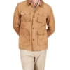 Men's Saharan Light Brown Suede Jacket - Trendy Leather Jackets