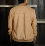 Men’s Signature Camel Faux Suede Jacket Back - Trendy Leather Jackets