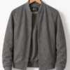 Men’s Signature Grey Faux Suede Jacket - Trendy Leather Jackets
