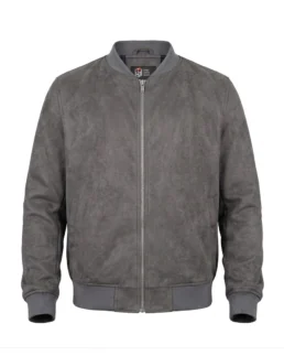 Men’s Signature Grey Faux Suede Jacket - Trendy Leather Jackets