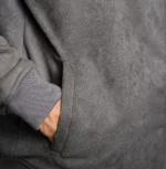 Men’s Signature Grey Faux Suede Jacket Pocket - Trendy Leather Jackets