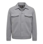 Men's Signature Light Grey Wool Blend Felt Jacket Front Side