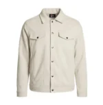 Men’s Signature Off White Faux Suede Jacket - Trendy Leather Jackets