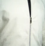 Men's Signature Off White Wool Blend Felt Jacket Closeup - Trendy Leather Jackets