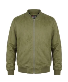 Men’s Signature Sage Green Faux Suede Jacket - Trendy Leather Jackets