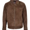Men's Suede Brown Jacket - Trendy Leather Jackets