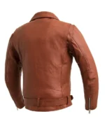 Men's Thunder Brown Leather Jacket Back - Trendy Leather Jackets