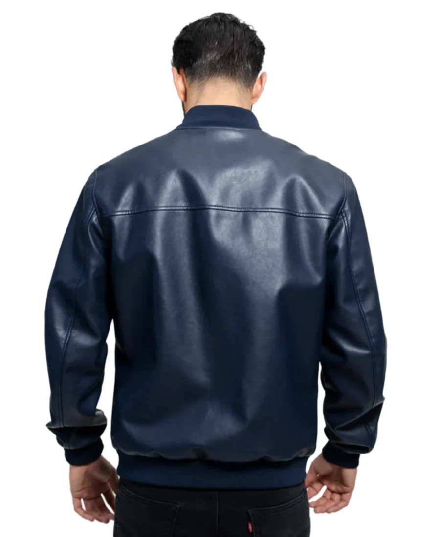 Men'S Navy Faux Leather Jacket 7 Shop The Men'S Navy Faux Leather Jacket - Trendy Leather Jackets