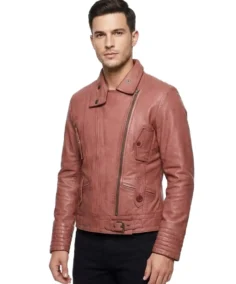 Men’s Vintage Brown Leather Biker Jacket - Trendy Leather Jackets