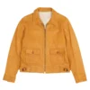 Men's Yellow Vegan Leather Jacket - Trendy Leather Jackets
