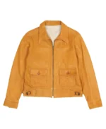 Men's Yellow Vegan Leather Jacket - Trendy Leather Jackets