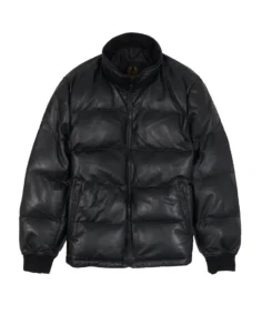 Nappa Black Puffer Leather Jacket - Trendy Leather Jackets