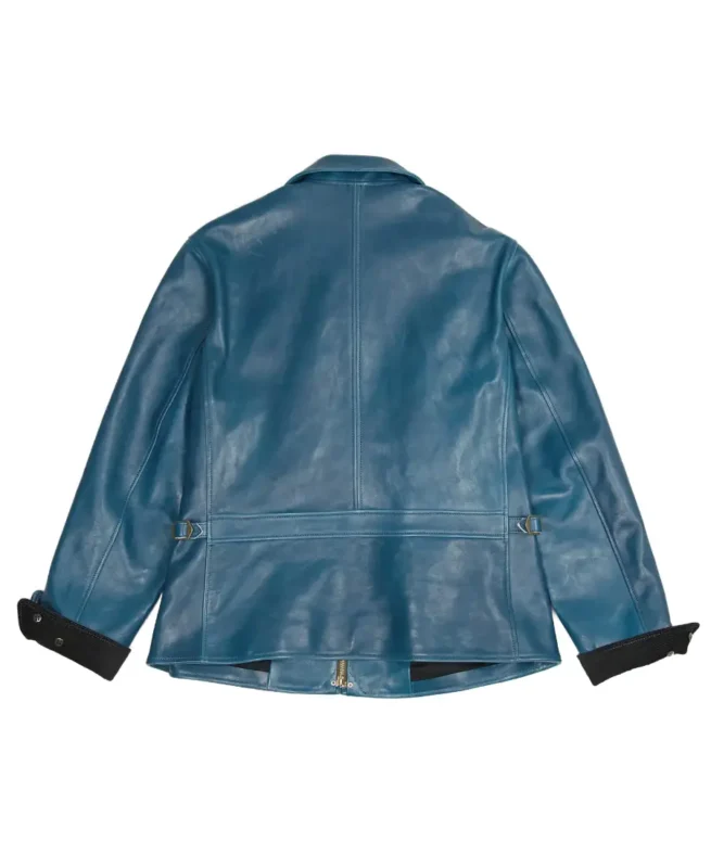Shop The 1930s Classic Blue Leather Jacket - Trendy Leather Jackets