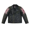 UK Flag Biker Leather Jacket