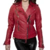 Women's Classic Quilted Moto Leather Jacket