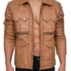 Men’s Versatile Tan Brown Leather Jacket - Trendy Leather Jackets