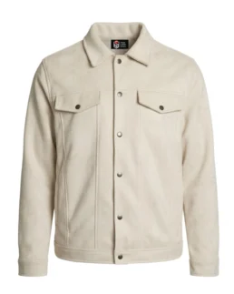 Off White Faux Suede Jacket