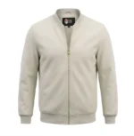 Off White Wool Blend Felt Jacket