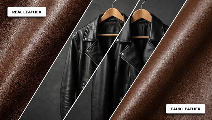 real leather vs faux leather jacket