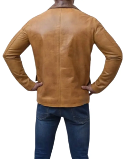 Men's Plain Brown Leather Coat