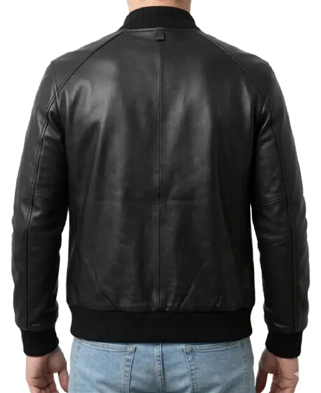 Shop The Classic Black Bomber Leather Jacket - Trendy Leather Jackets