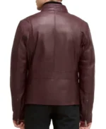 Shop The Man's Bowen Burgundy Leather Jacket - Trendy Leather Jackets