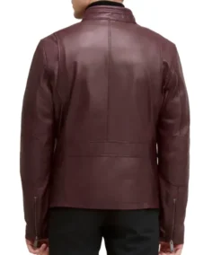 Shop The Man's Bowen Burgundy Leather Jacket - Trendy Leather Jackets
