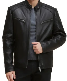 Man's Ronan Black Leather Jacket - Trendy Leather Jackets