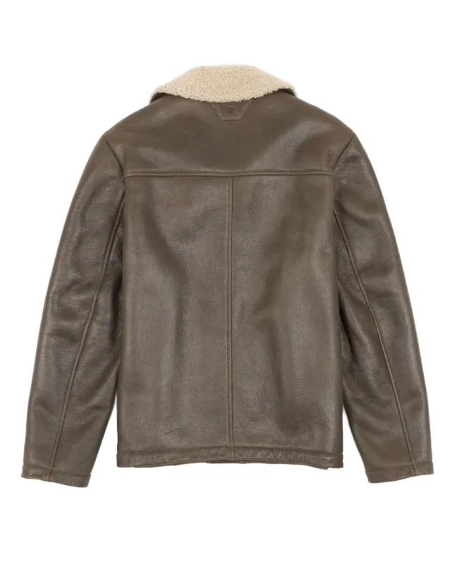 Shop The Men's Antique Brown Shearling Leather Jacket - Trendy Leather Jackets