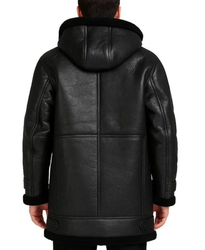 Shop The Men's Black Sheepskin Shearling Leather Coat - Trendy Leather Jackets