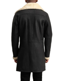 Shop The Men's Black Sheepskin Shearling Leather Coat - Trendy Leather Jackets