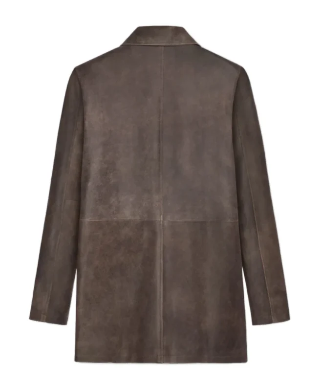 Shop The Men's Brown Cowhide Leather Trench Coat - Trendy Leather Jackets