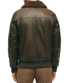 Shop The Men's Brown Fur Collar Bomber Jacket - Trendy Leather Jackets