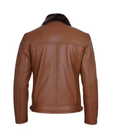 Shop The Men's Cognac Moto Shearling Leather Jacket - Trendy Leather Jackets